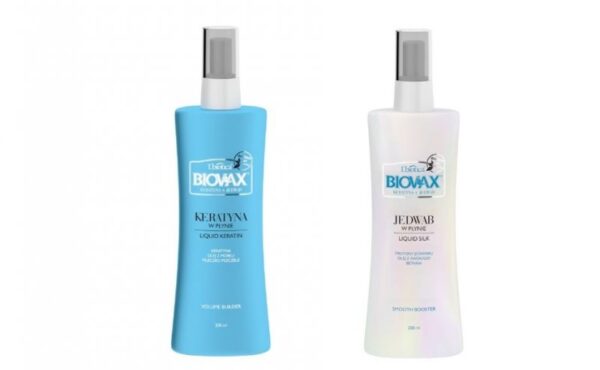 Wygładzające spraye do włosów Biovax Keratyna + Jedwab