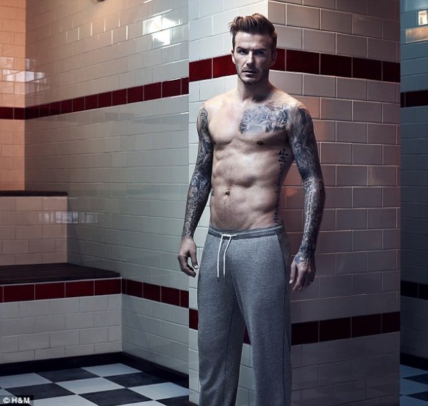 Przystojny David Beckham w bieliźnie H&M