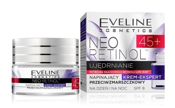 Wyniki 15. edycji F&L testów: Napinający krem-ekspert przeciwzmarszczkowy na dzień i na noc NEO RETINOL™  45+ SPF 8 Eveline Cosmetics
