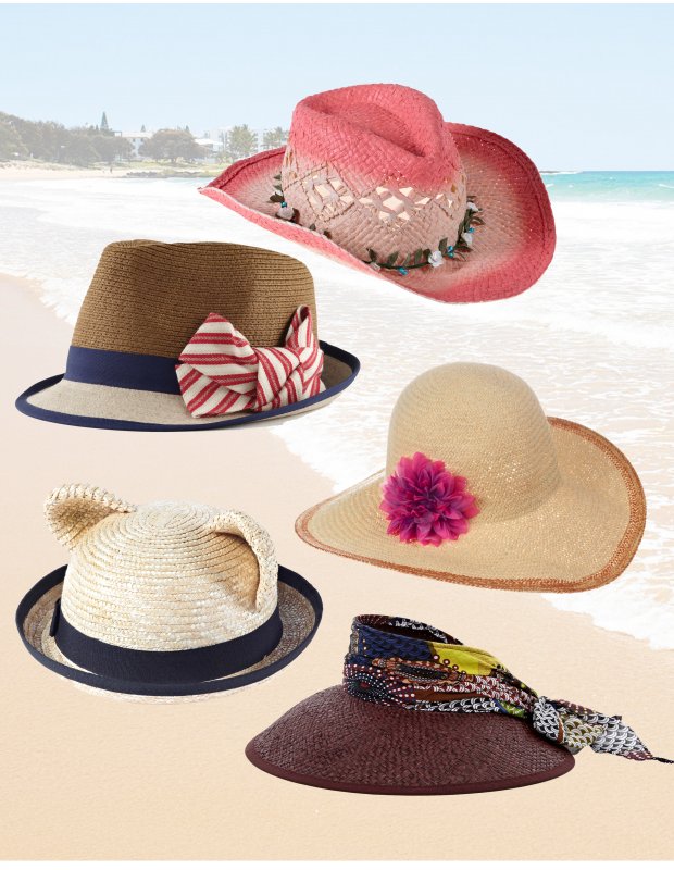 Oryginalne kapelusze na plaże