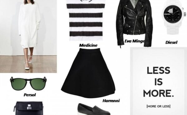 5 minimalistycznych stylizacji black & white