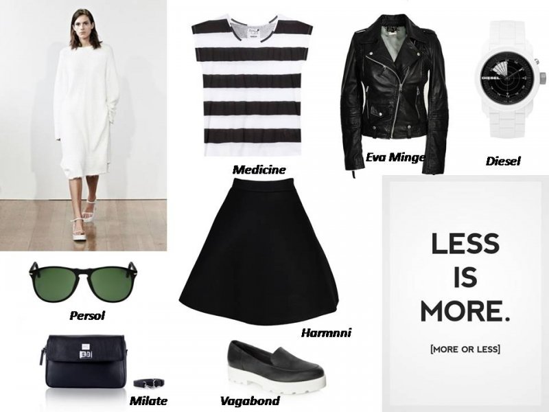 5 minimalistycznych stylizacji black & white
