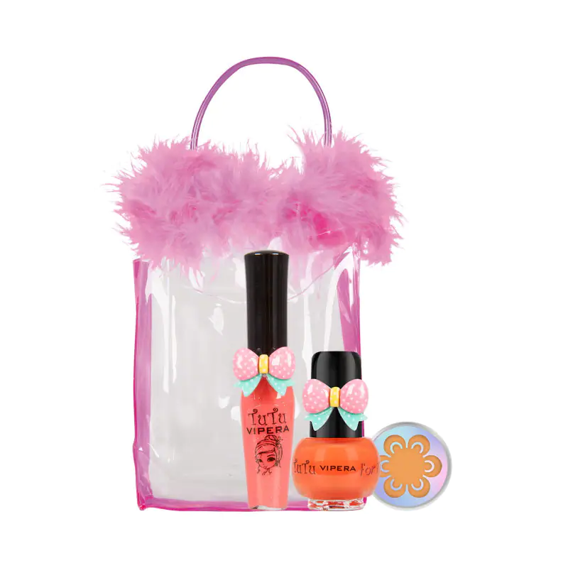 VIPERA TuTu Kosmetyczka MIX dla Dziewczynek od 3 lat, (Błyszczyk 02, Lakier 07, Mus 02), 24