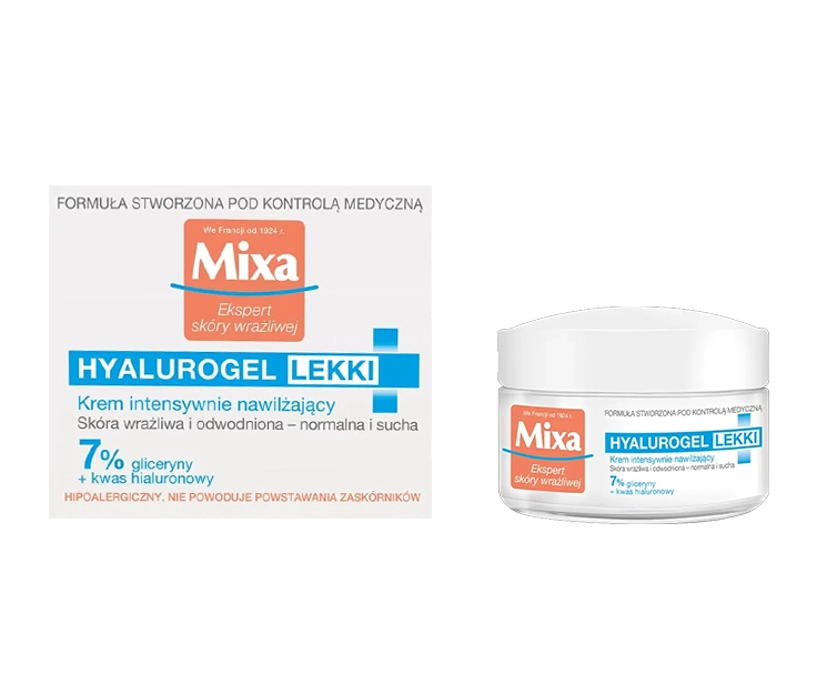 MIXA Hyalurogel lekki krem intensywnie nawilżający 50ml
