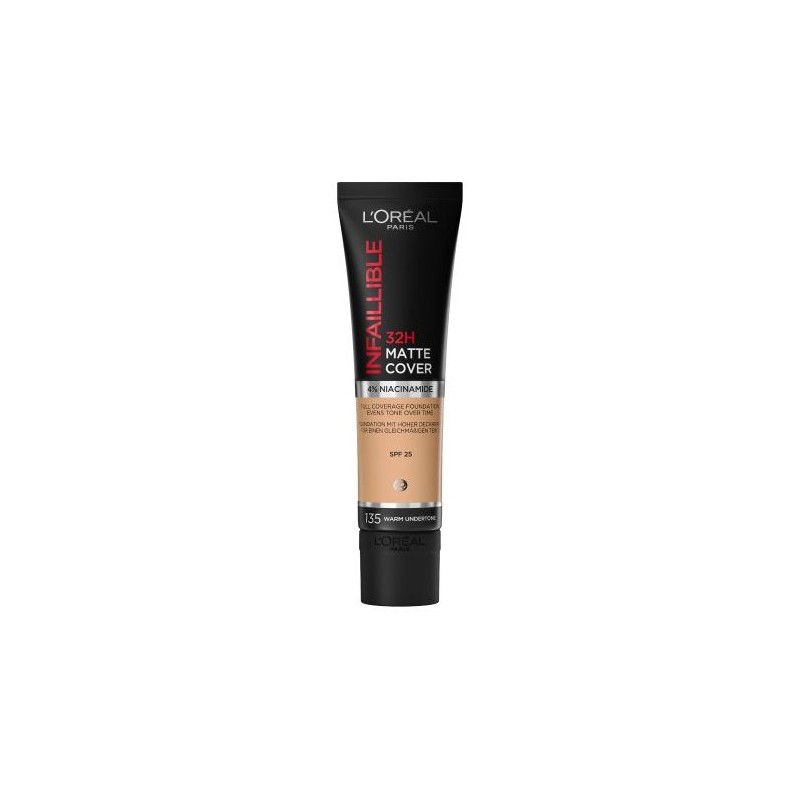 L’Oreal Paris Infallible 32H Matte Cover Foundation długotrwały podkład matujący 135 Warm Undertone/Vanilla 30ml
