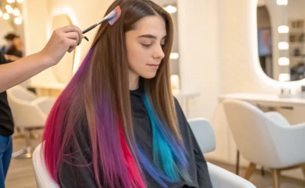 Farbowanie włosów od spodu – jak wykonać odwróconą koloryzację w intensywnych kolorach