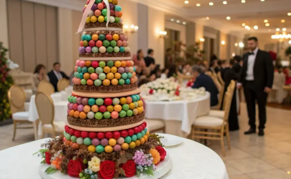 Tort ze słodyczy. Jak zrobić tort weselny z cukierków i czekoladek?