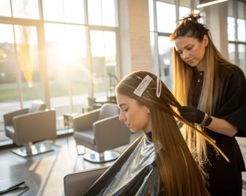 Jak przebiega koloryzacja włosów techniką flamboyage?