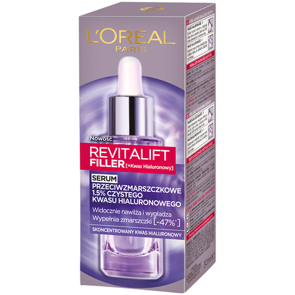 L’Oreal Paris Revitalift Filler serum przeciwzmarszczkowe do twarzy z 1.5% czystego kwasu hialuronowego 30ml