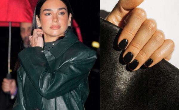 Dua Lipa zachwyca midnight manicure! To najmodniejsze paznokcie na luty wysmuklające płytkę