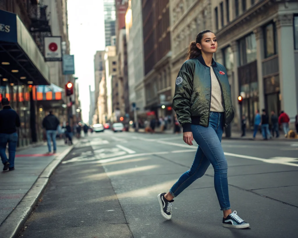 TREND: kurtka bomberka. Jak ją nosić i do jakiej pasuje sylwetki?