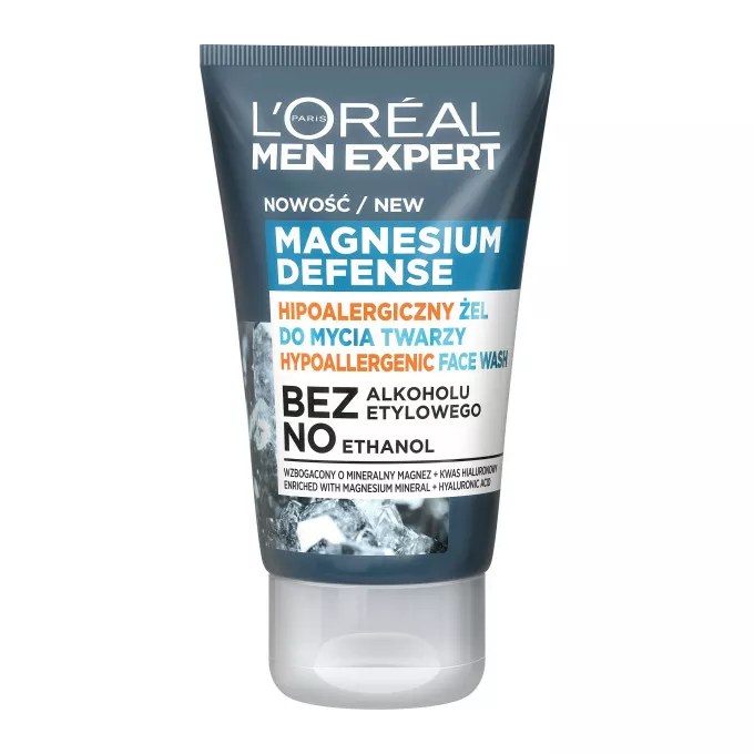 L’Oreal Paris Men Expert Magnesium Defense hipoalergiczny żel do mycia twarzy 100ml