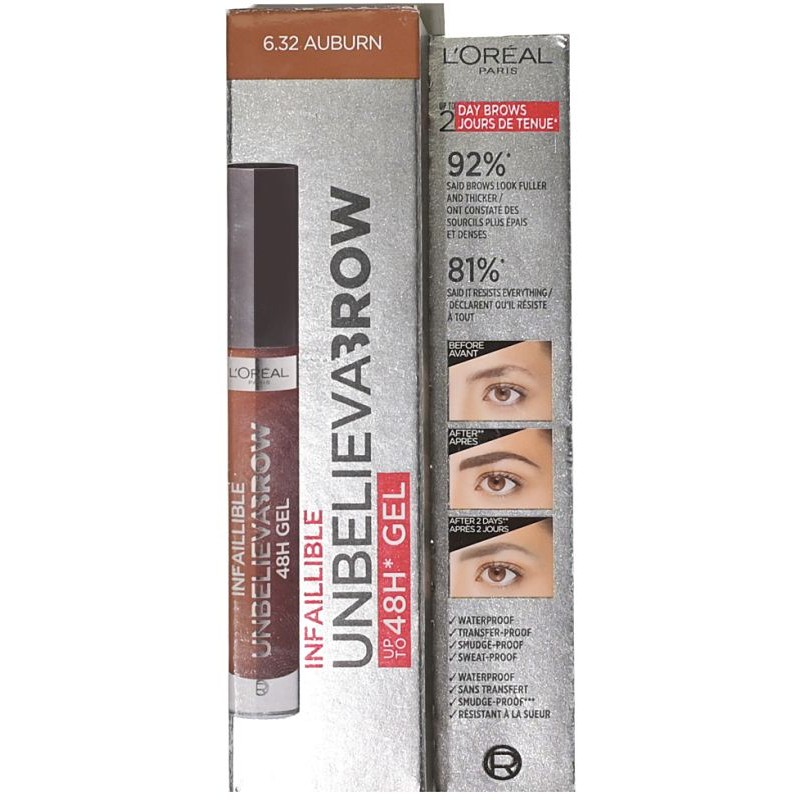 L’Oreal Paris Infaillible Unbelieva’Brow 48H Gel żel do brwi 6.32 Auburn 3.4ml